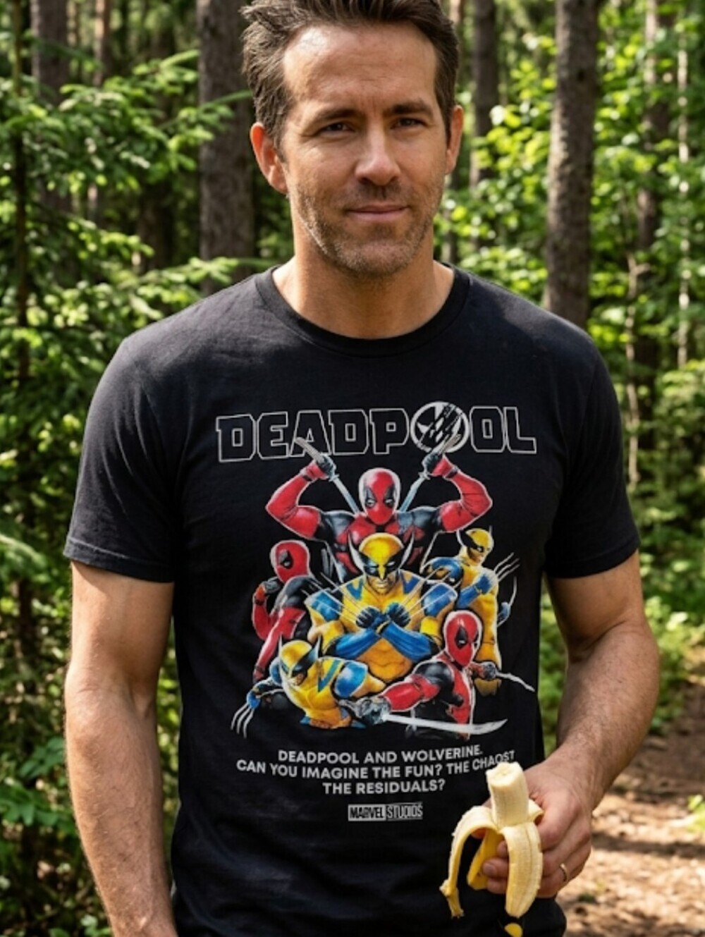Deadpool and Wolverine Design Marvel Shirt Men’s Size 2X